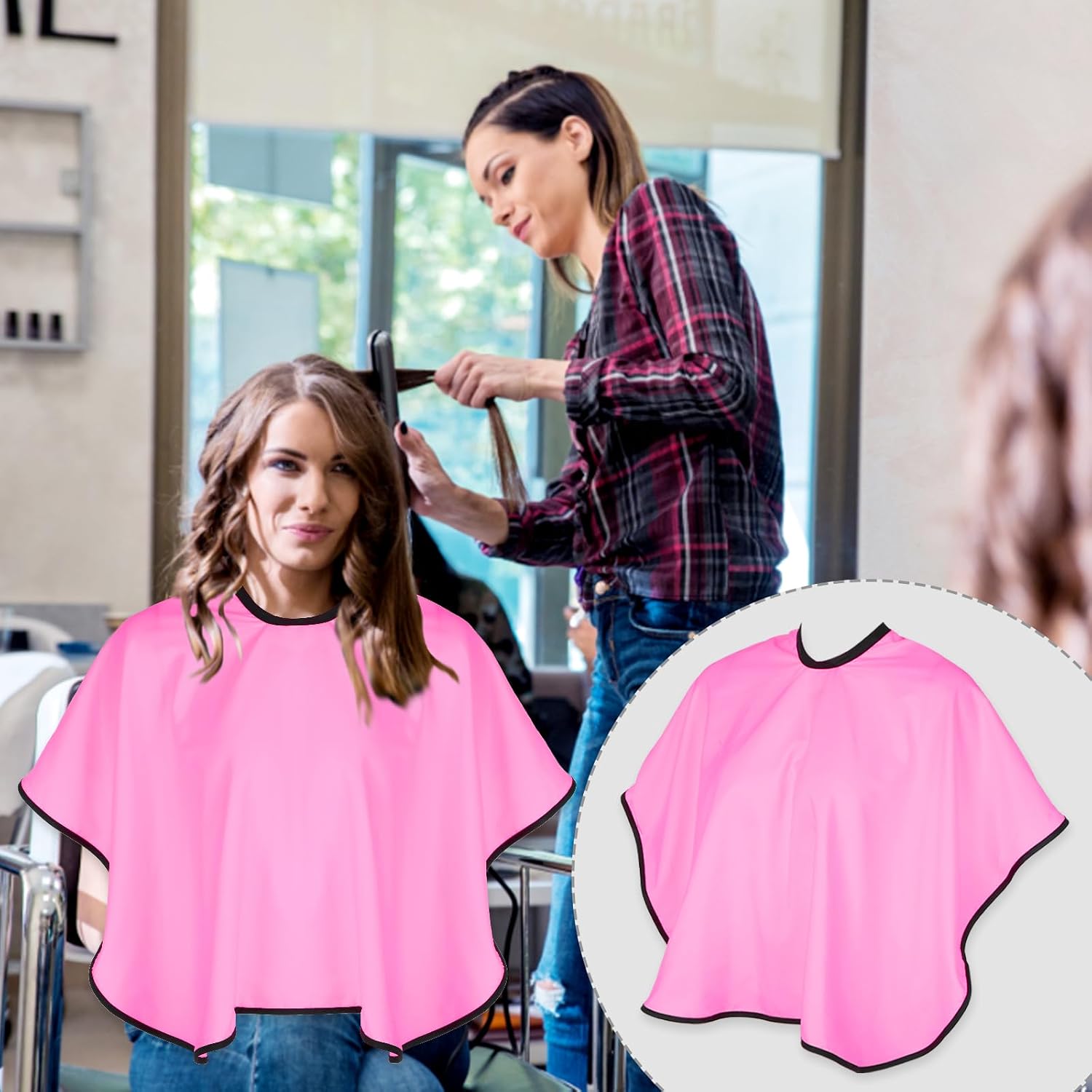 Thumbnail 5 de Lusofie Waterproof Hair Dye Cape – Short Barber Cape for Hair Colouring, Bleach and Styling