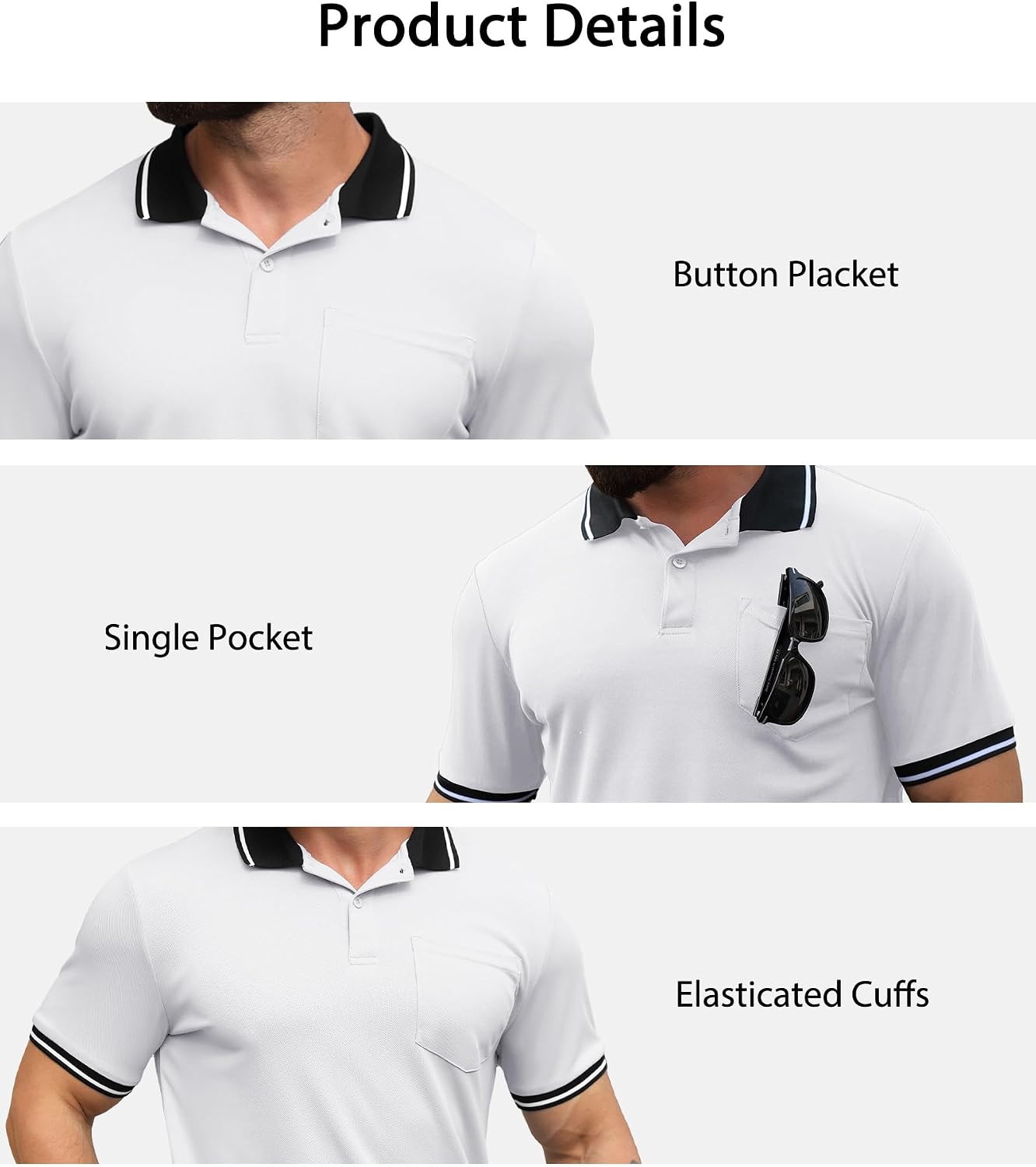 Detalle 2 de SwissWell Lote de 3 Polo hombre manga corta