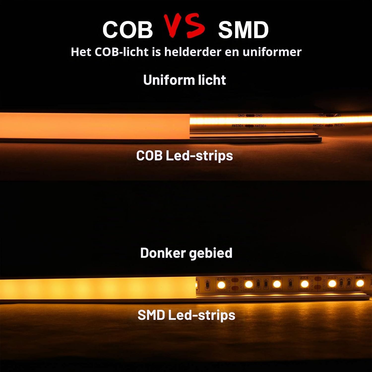 Thumbnail 6 de BERIXDEEP TT-F5KD-LD4D COB LED-strip 5 m, 2700 K, 480 leds/m, 24 V
