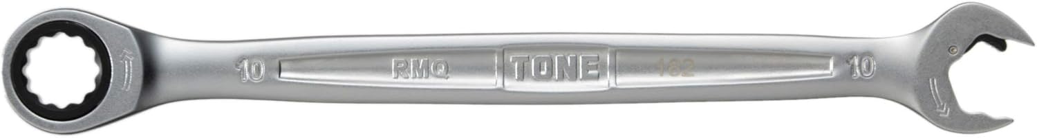 Detalle de トネ TONE HPRMQ-10 クイックラチェットめがねレンチ 二面幅10mm・薄型ストレート
