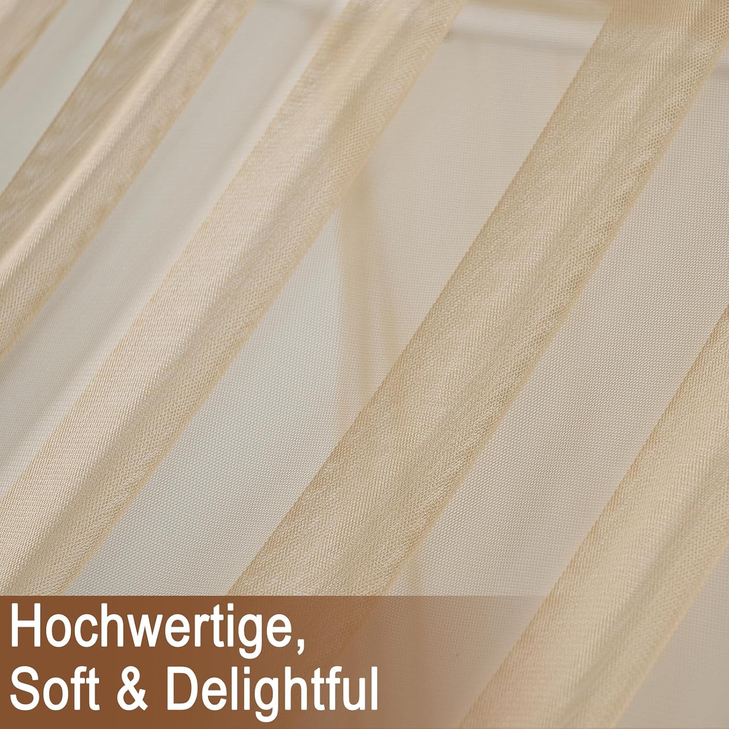 Thumbnail 1 de Zdada Hausbett Himmel Set – 2er Betthimmel 150 x 350 cm in Khaki