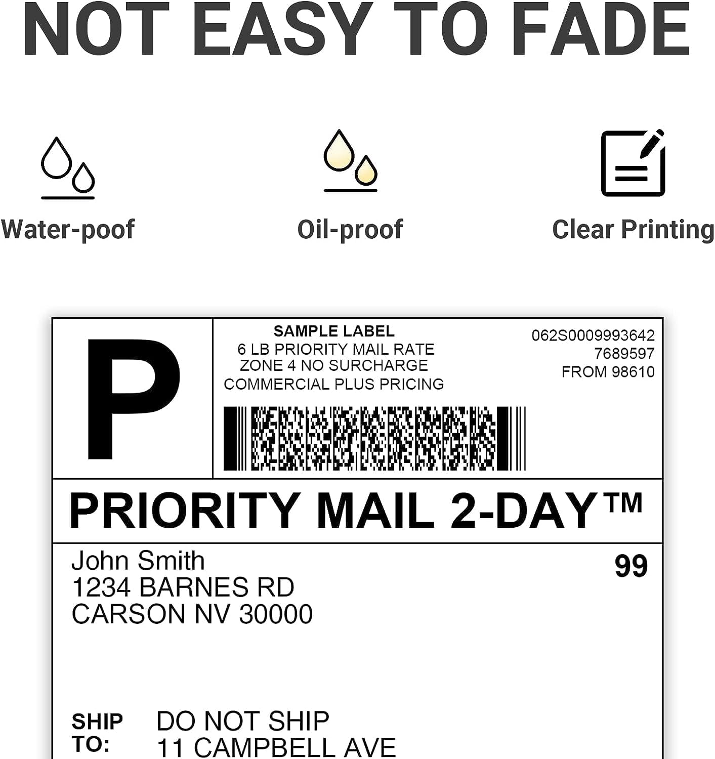 Thumbnail 2 de Omezizy Thermal Shipping Labels, 4x6 Inches