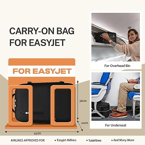 Thumbnail 1 de Xkdoai Mochila de Cabina para EasyJet 45x36x20 cm: comodidad y organización para viajes cortos