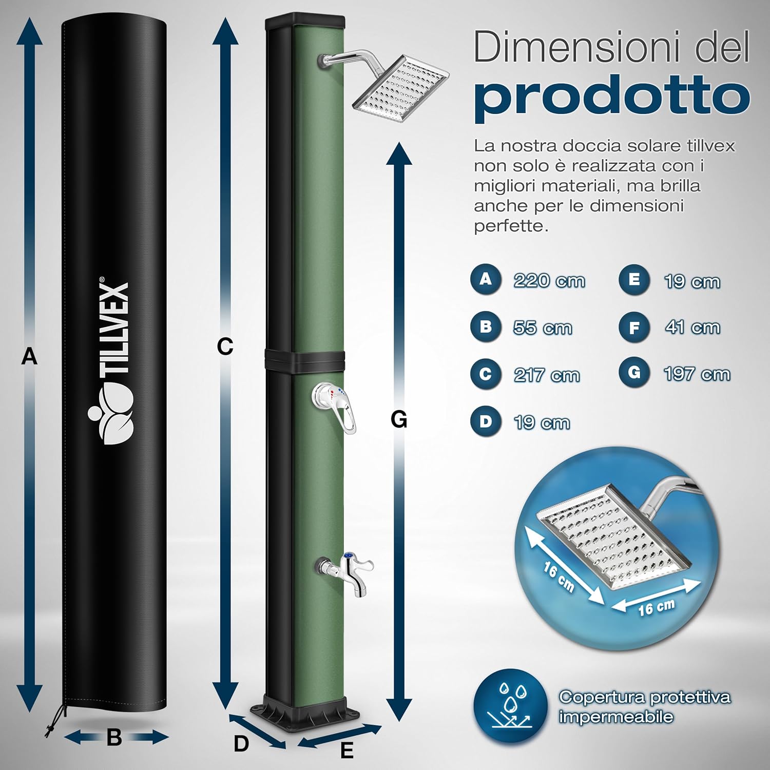 Thumbnail 5 de Tillvex Doccia Solare 40 L con Copertura