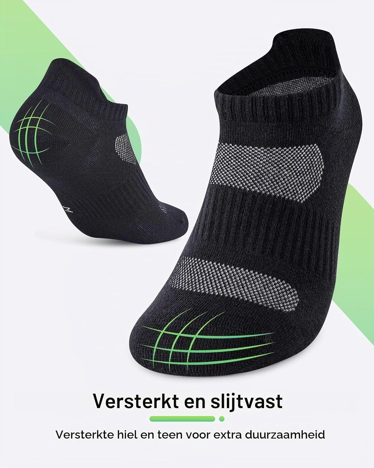 Detalle de Niorasen sneakersokken voor dames en heren, 10 paar katoenen sportsokken