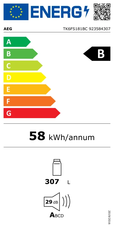 Thumbnail 11 de AEG TK6FS181BC Einbau-Kühlschrank, 307 L, 29 dB, Energieklasse B