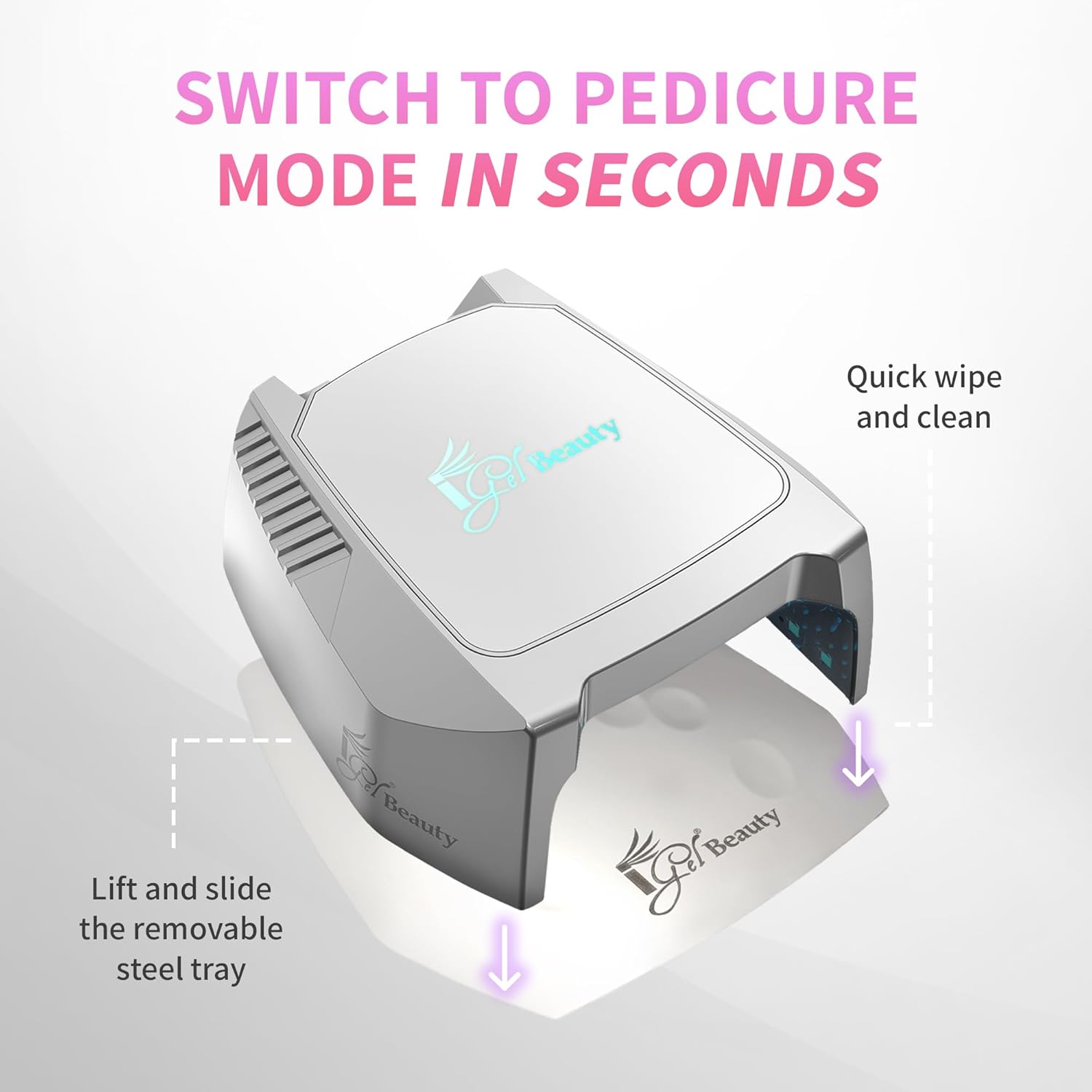 Thumbnail 5 de iGel Beauty Hybrid PRO 2.0 UV/LED Nail Lamp: 48W Cordless Full Hand Curing