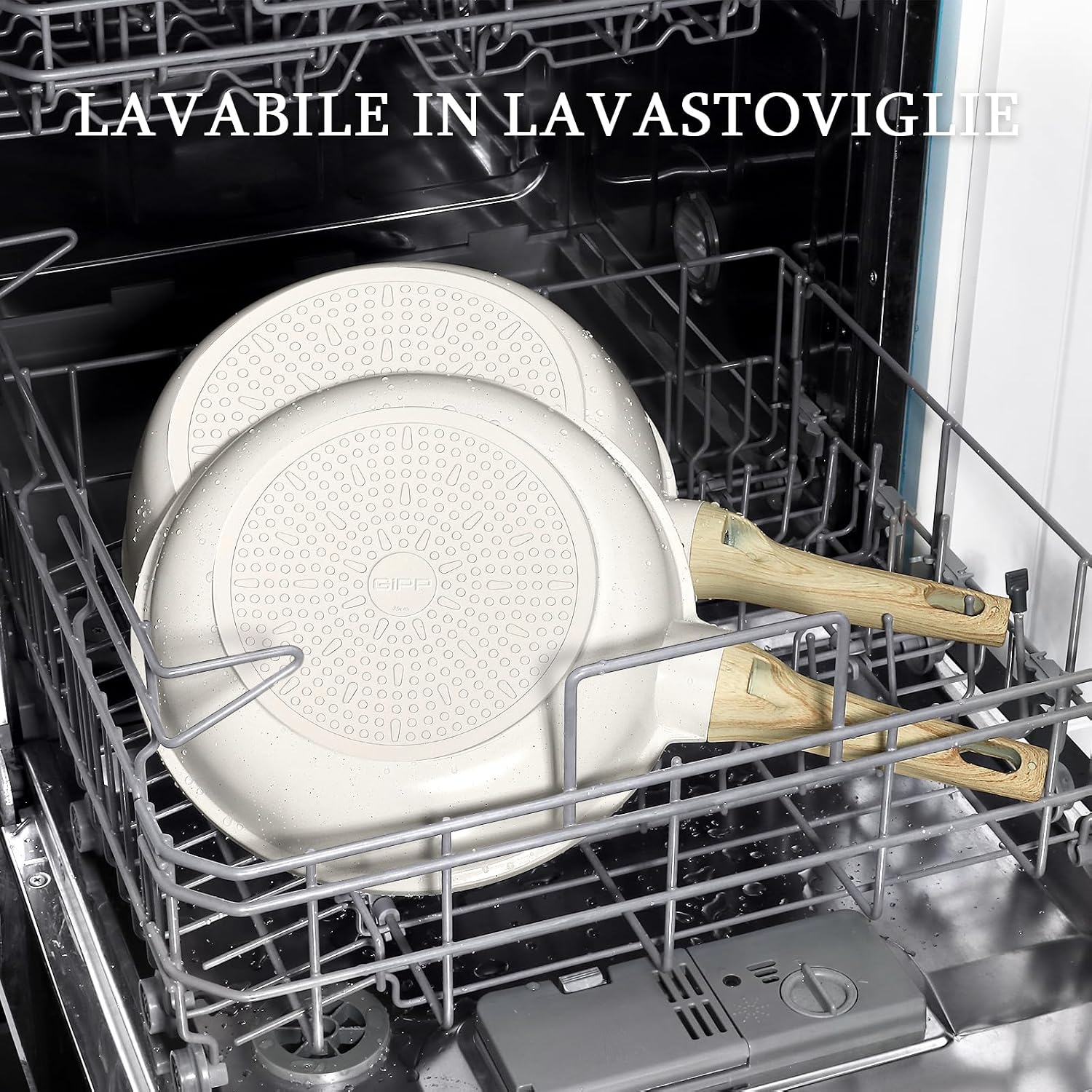 Thumbnail 4 de GiPP Padella Antiaderente 24 cm Bianco – Sana, atossica, compatibile induzione