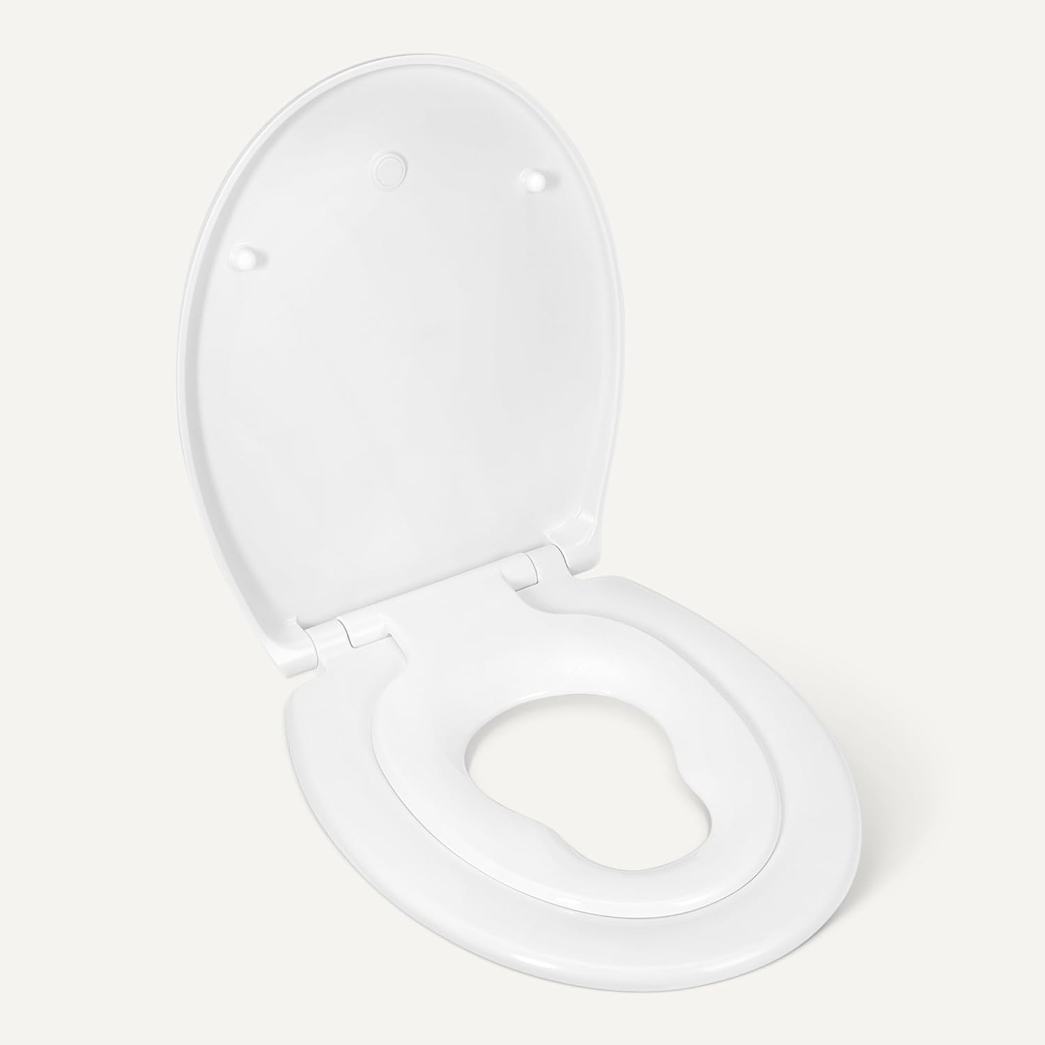 Thumbnail 2 de Amazon Basics Siège WC Ovale Familial avec Anneau Amovible pour Enfant – Ajustable, fermeture en douceur, blanc porcelaine