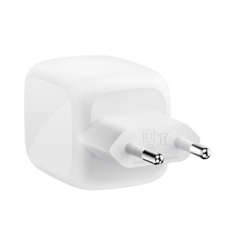 Thumbnail 1 de Belkin WCH020KQ2MWH-B6 GaN 67 W, 2x USB-C, Blanco con cable de 2 m