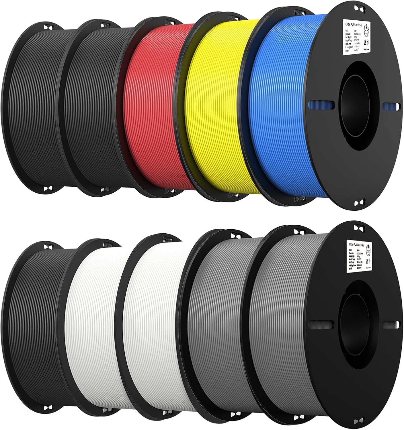 Detalle de PLA filament for 3D printing 1.75mm 10 pack