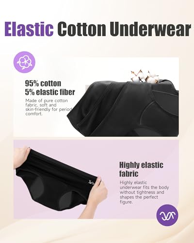 Thumbnail 6 de TANSTC Period Pants Heavy Flow 60ML Absorbency: Pack of 3 Black XS