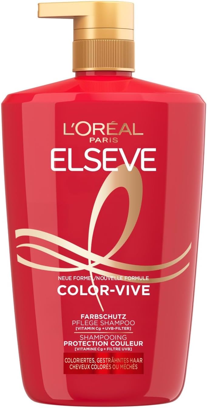 Detalle de L’Oréal Paris Elseve Color-Vive Shampooing Soin Protection Couleur (1 L) — protection couleur jusqu’à 10 semaines