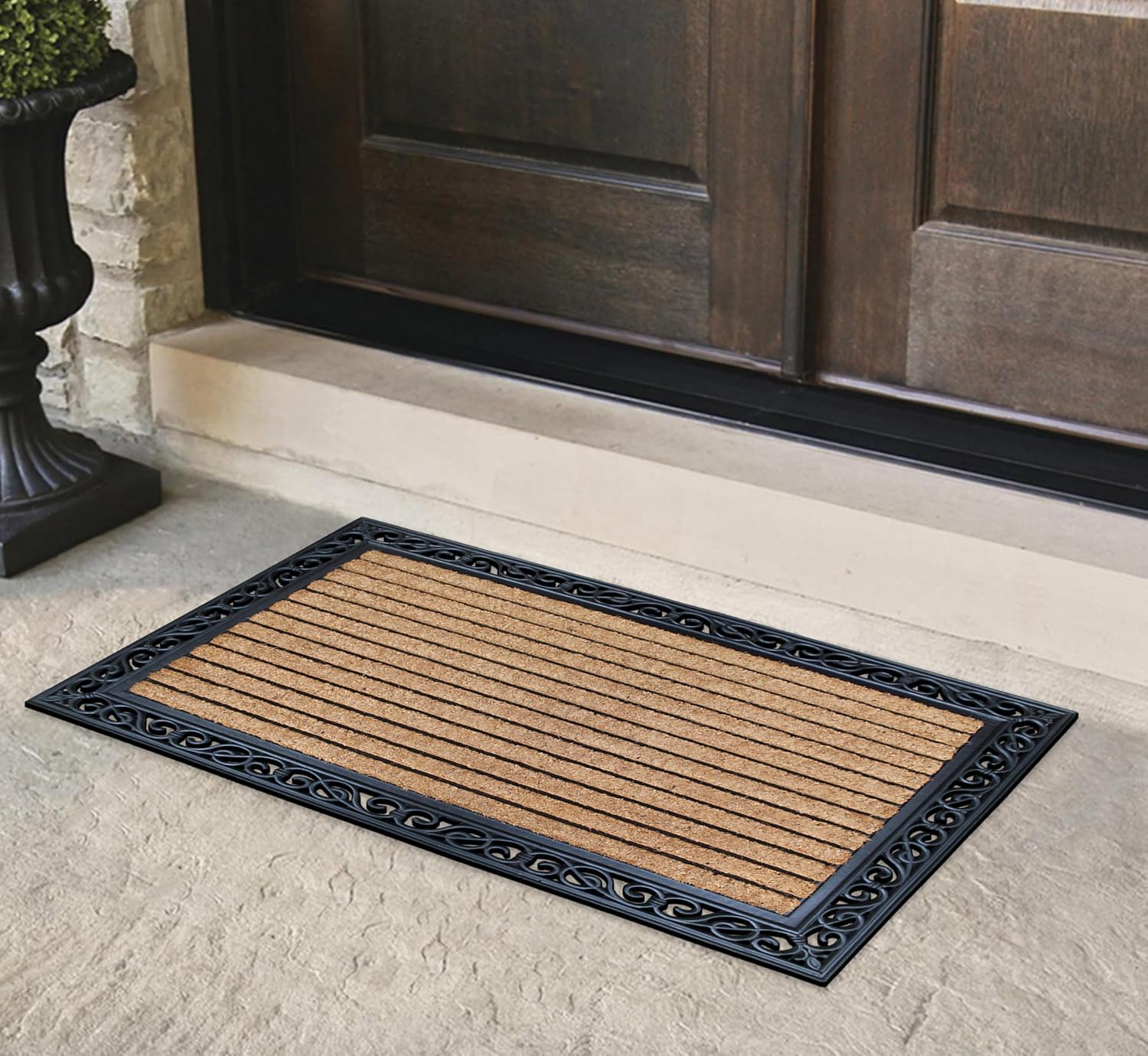 Detalle de A1 Home Collections Coir and Rubber Doormat, 30 x 48 in