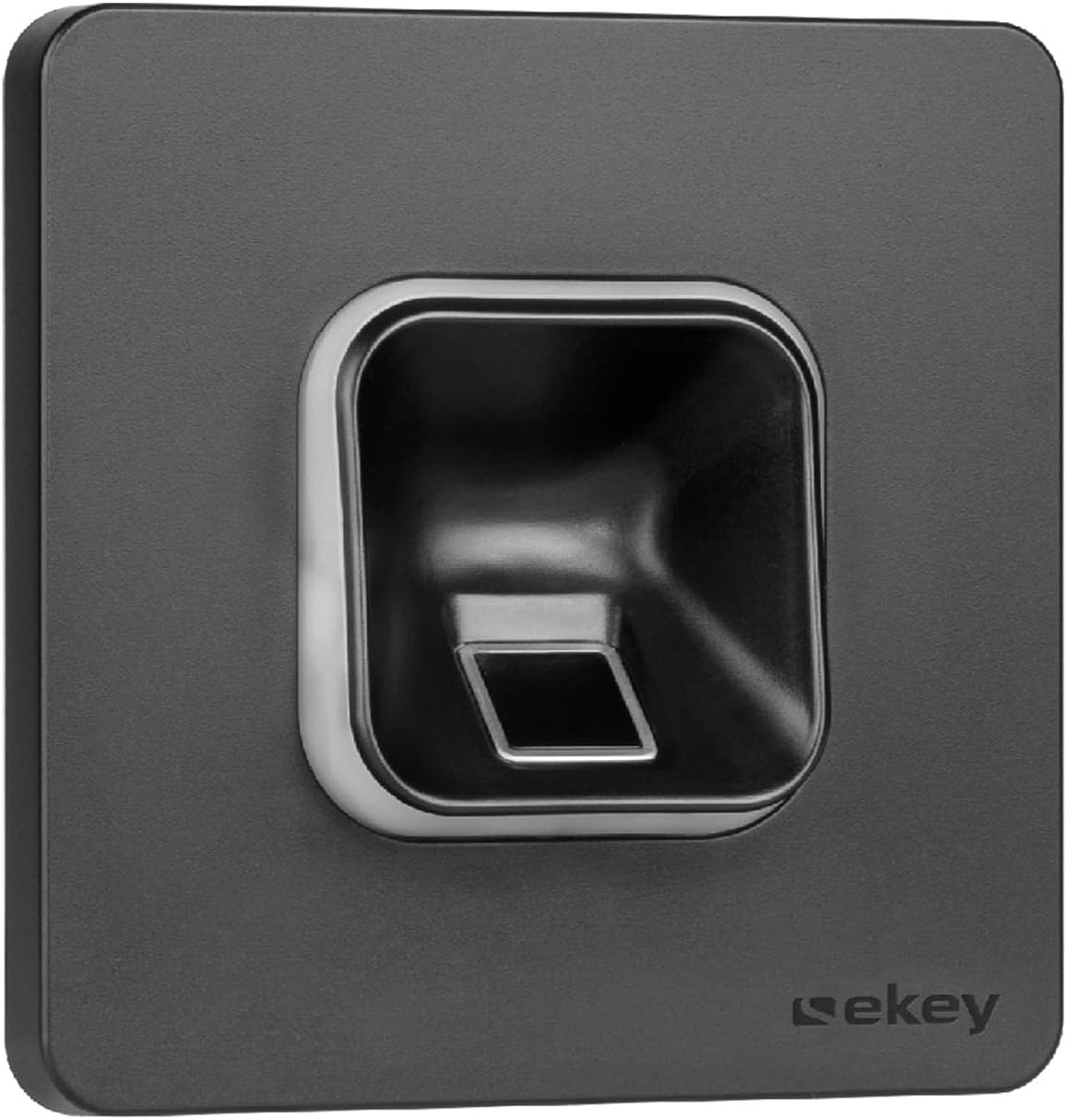 Detalle de EKEY 203702 xLine – podtynkowy zestaw czytnika linii papilarnych, czarny, 12–24 V
