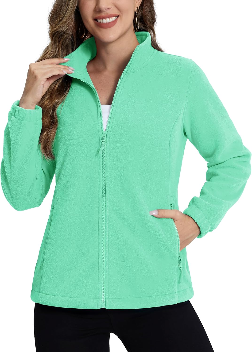 Detalle 2 de TACVASEN Women's Fleece Jacket, 4 Pockets