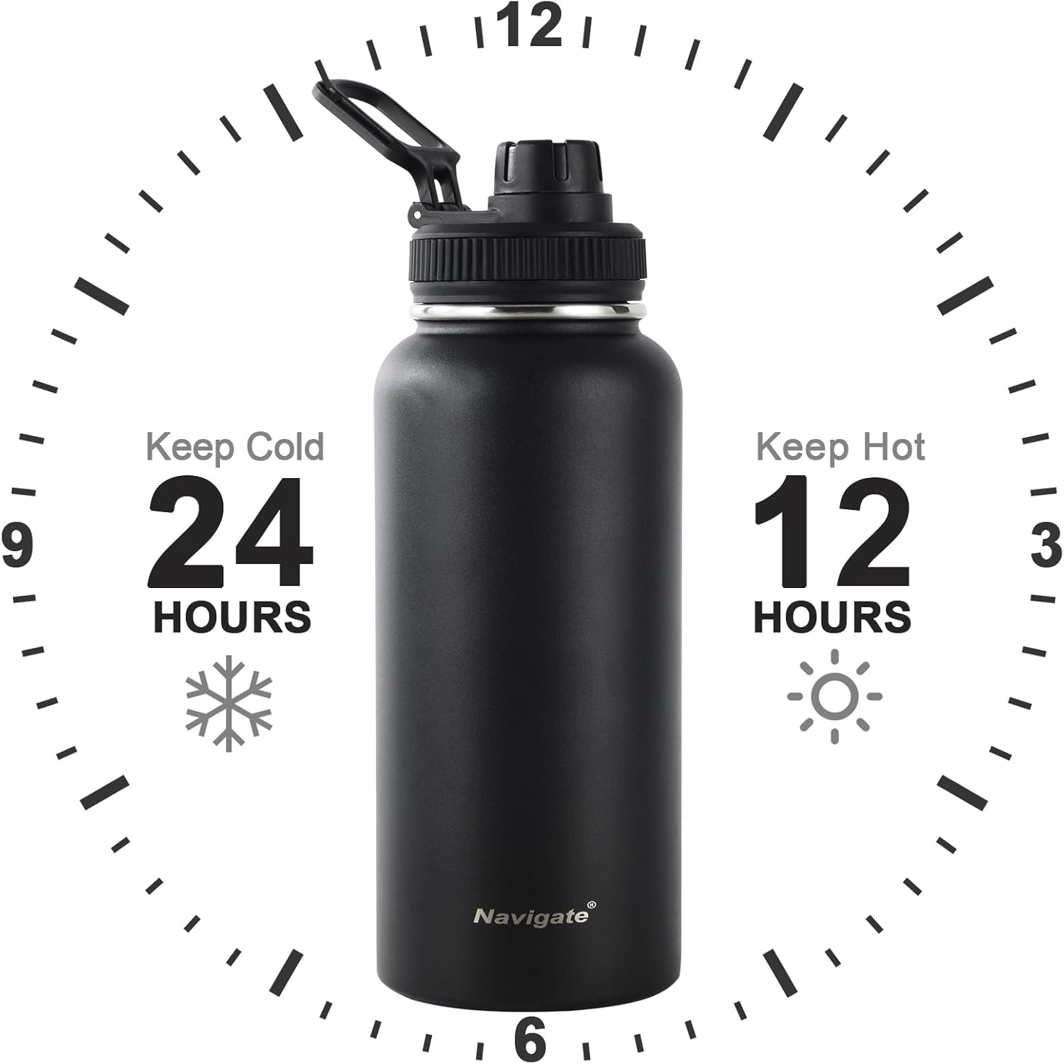Thumbnail 2 de Navigate 32 oz Insulated Sports Water Bottle 💧