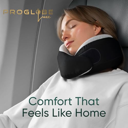 Detalle de Proglobe Luxe Neck Support Pillow, Memory Foam, Organic Cotton, Charcoal