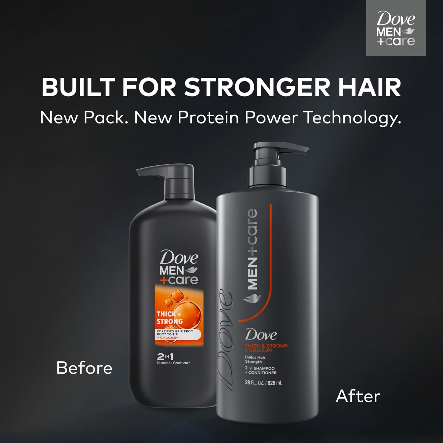 Detalle de Dove Men+Care Thick & Strong 2-in-1 Shampoo & Conditioner, 28 oz