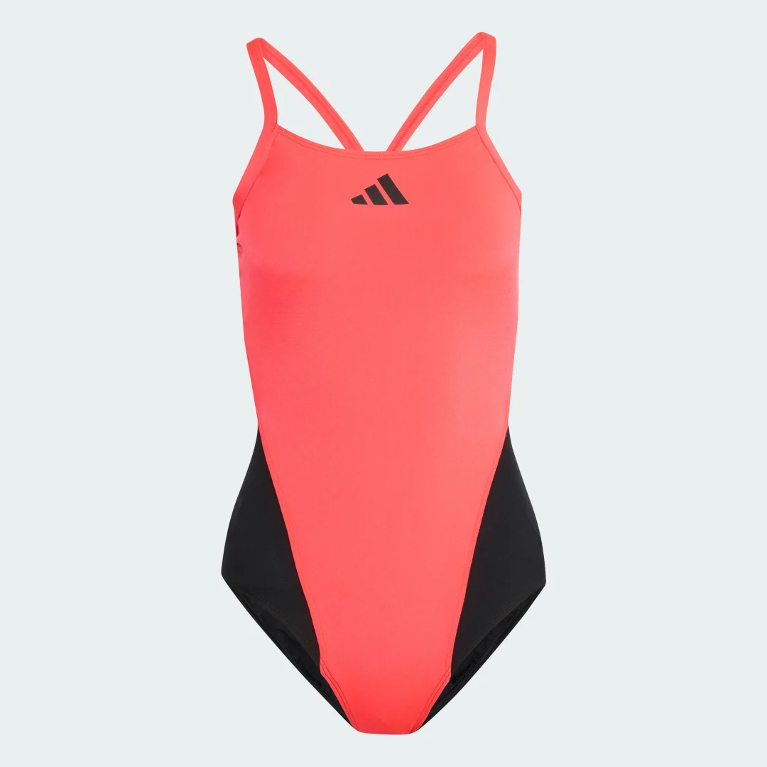Detalle 2 de Bañador con tirantes finos cruzados en la espalda Ripstream Team de Adidas (rojo)