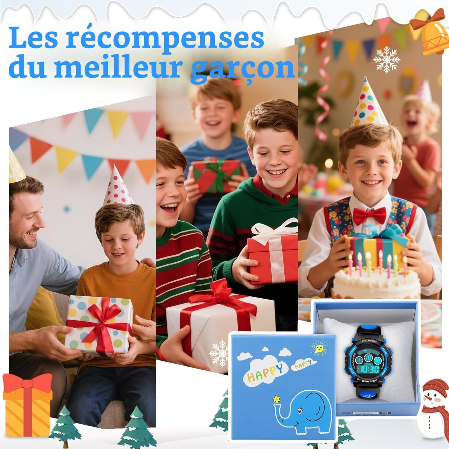 Thumbnail 6 de DTKID Montre Digitale pour Enfants et Ado — 7 couleurs LED, 5ATM, Chronomètre et Alarme