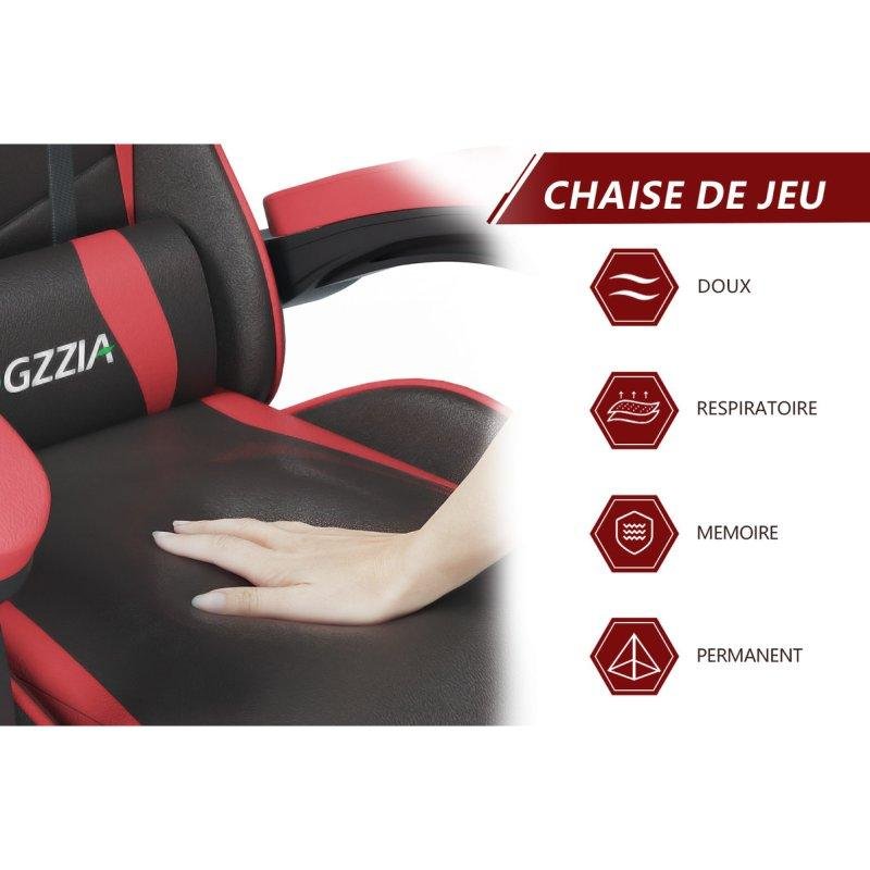 Thumbnail 1 de Silla Ergonómica Gaming Naspaluro: altura regulable, respaldo reclinable y diseño negro y rojo