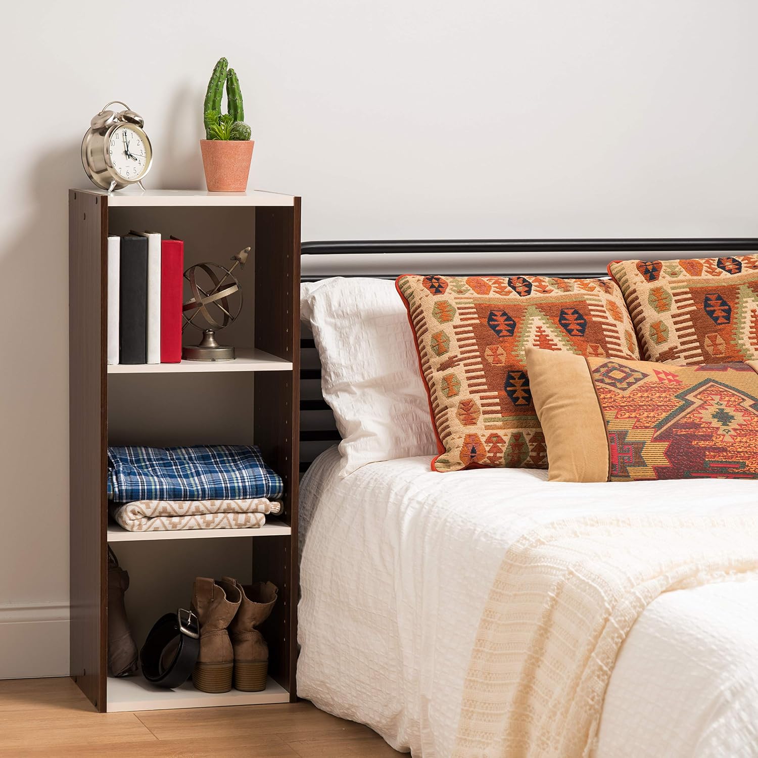 Detalle de Iris Ohyama Space Saving Shelf UB-9035: libreria modulare a 3 ripiani in Marrone