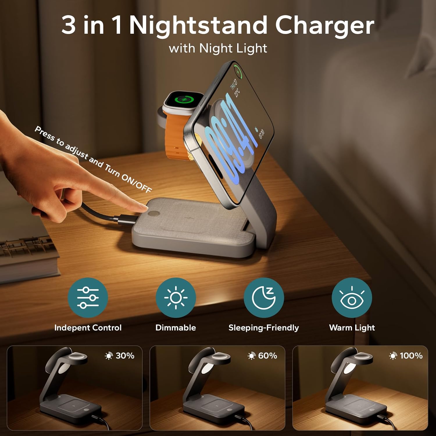 Thumbnail 1 de Eazpower 3-in-1 Foldable MagSafe Charger 3