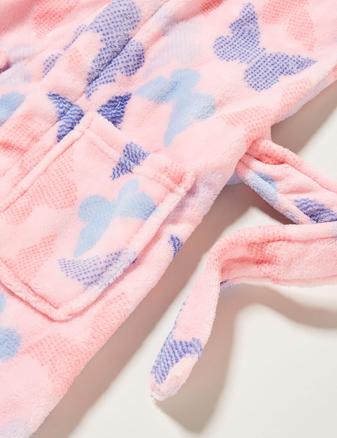 Detalle de Playshoes Unisex Kinder Fleece‑Bademantel Morgenmantel – warmer Begleiter nach dem Bad