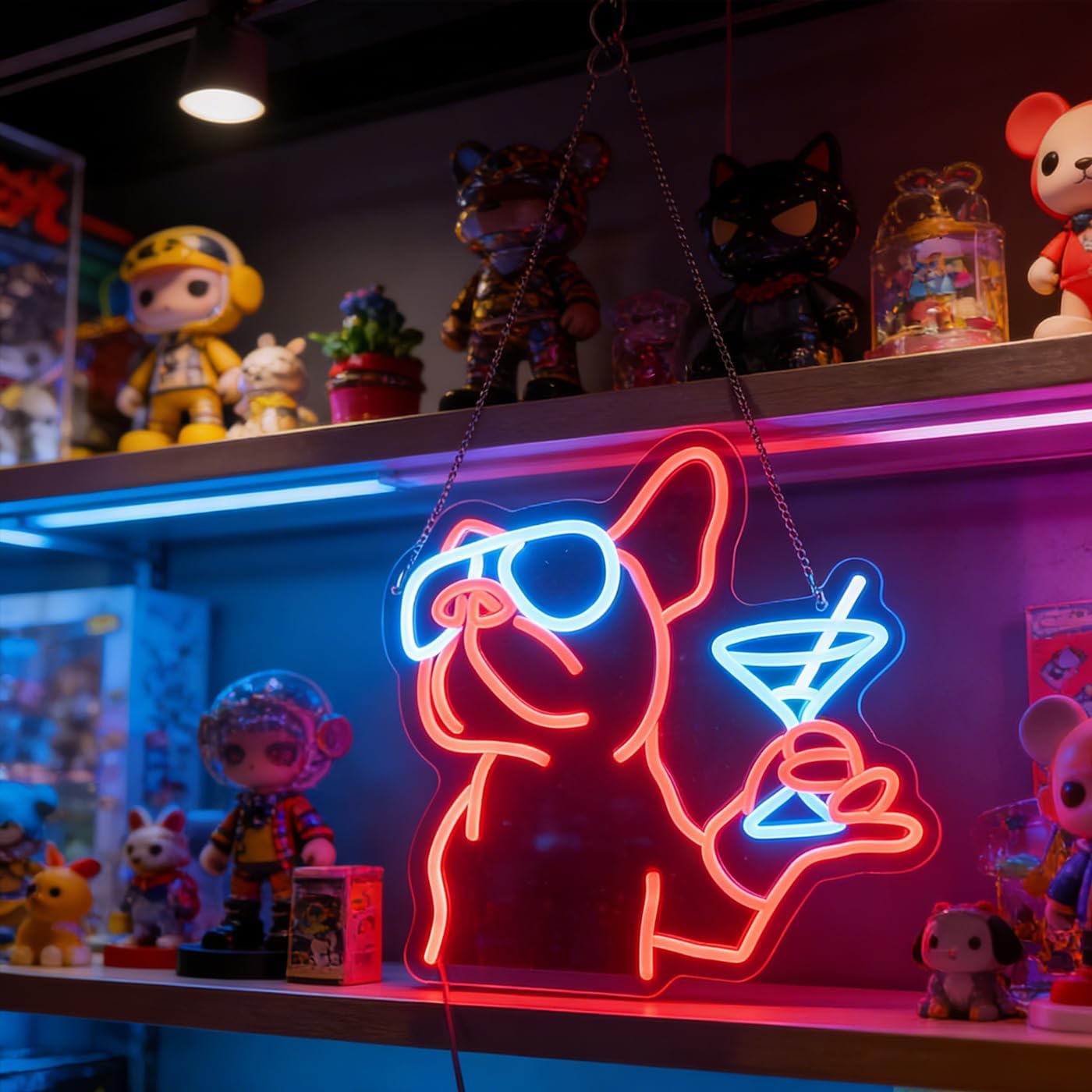 Thumbnail 3 de Nordstylee LED-Neonschild Französische Bulldogge – 35 × 33 cm, USB, dimmbar