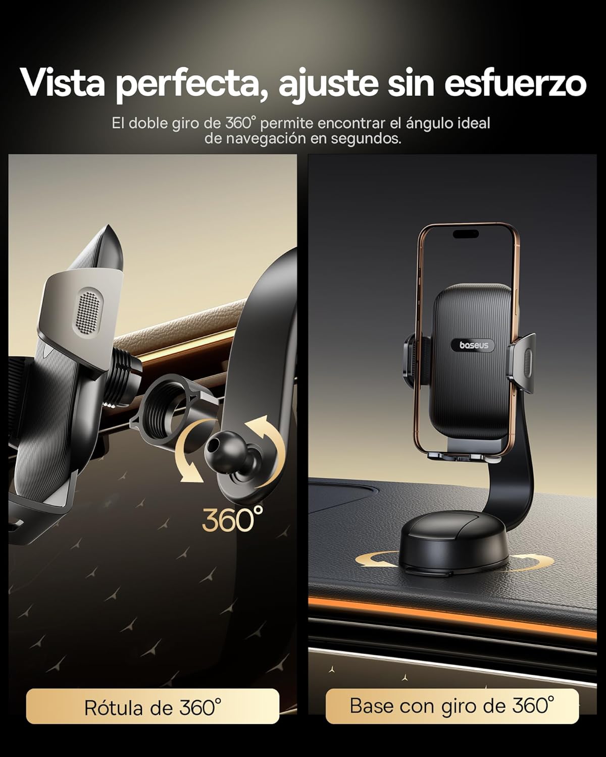 Thumbnail 2 de Baseus C03 Air soporte coche móvil