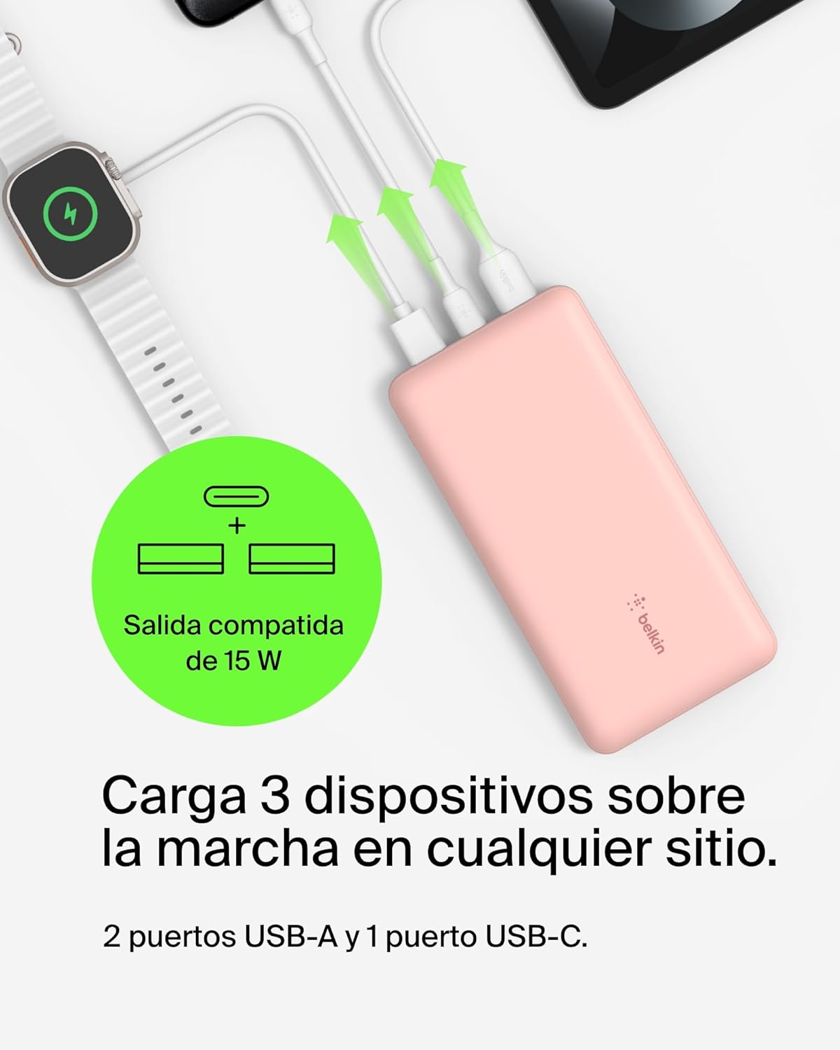 Thumbnail 1 de Belkin Batería Externa 20K USB-C – Carga Rápida ☀