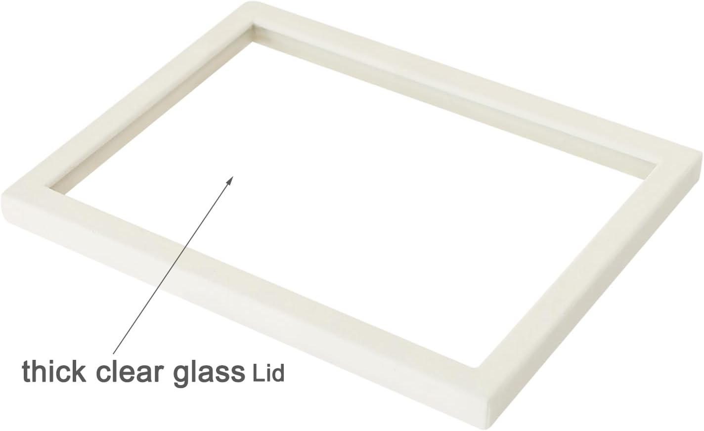 Detalle 2 de Coward 2Pcs Beige Velvet Glass Lid for Trays 🏺