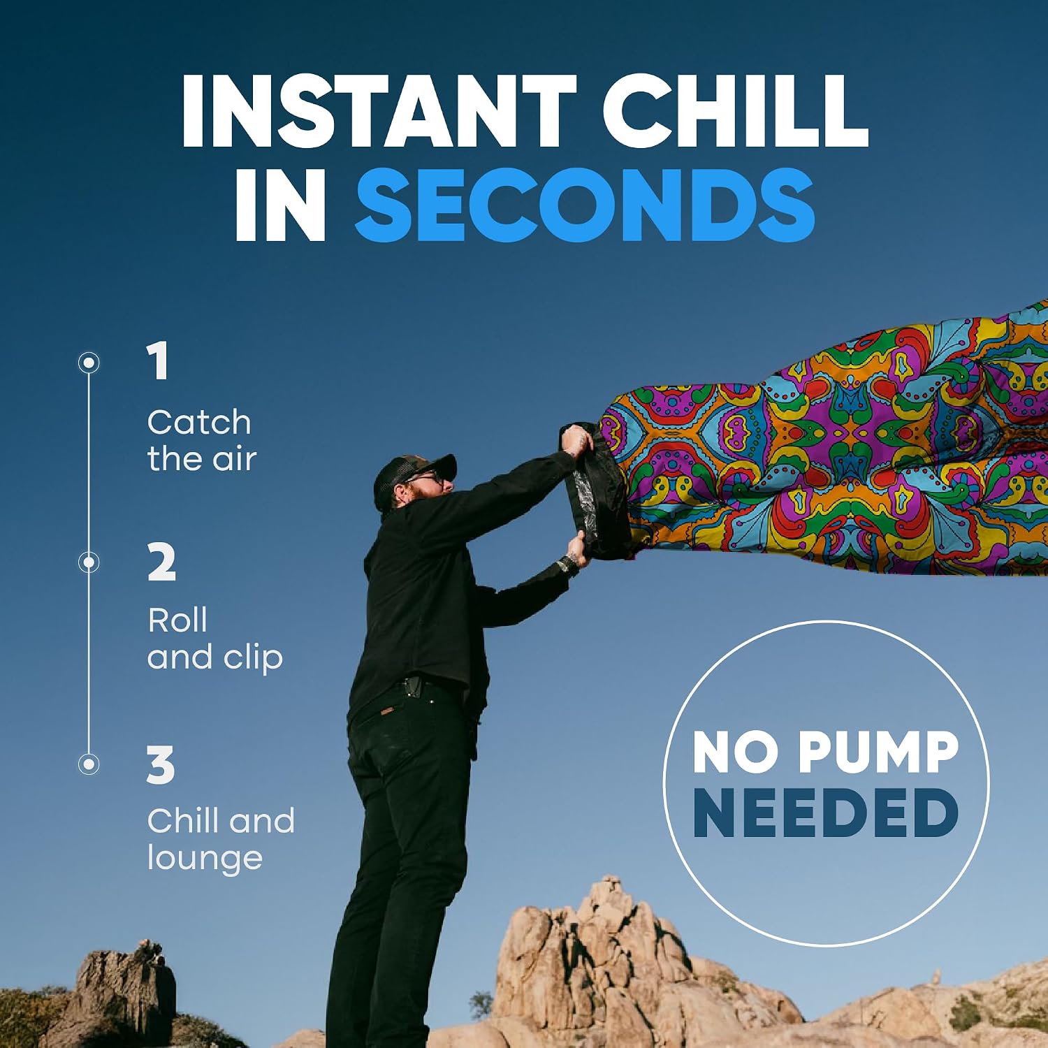 Thumbnail 3 de Chillbo Inflatable Couch — Unique Designs, No-Pump Setup, Ripstop Durability