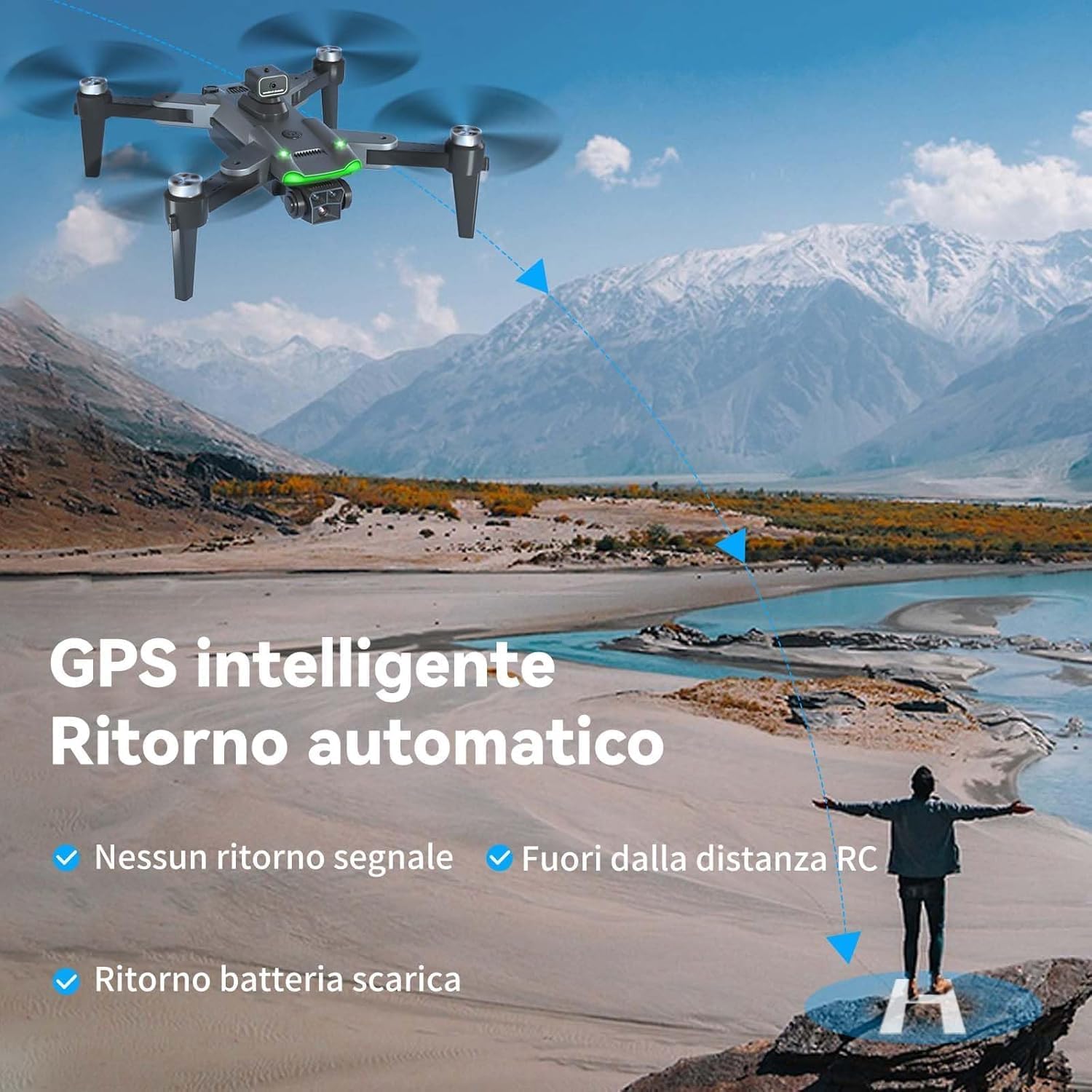 Detalle de HYTOBP S166 Drone con Telecamera 4K: leggero, stabile e facile da usare