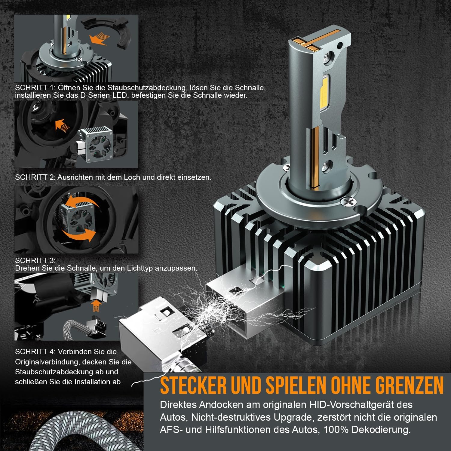 Detalle de Stellar D1S Xenon Bulb 6000 K Diamond White – Packung zu zweit, mit 2 Jahre Garantie