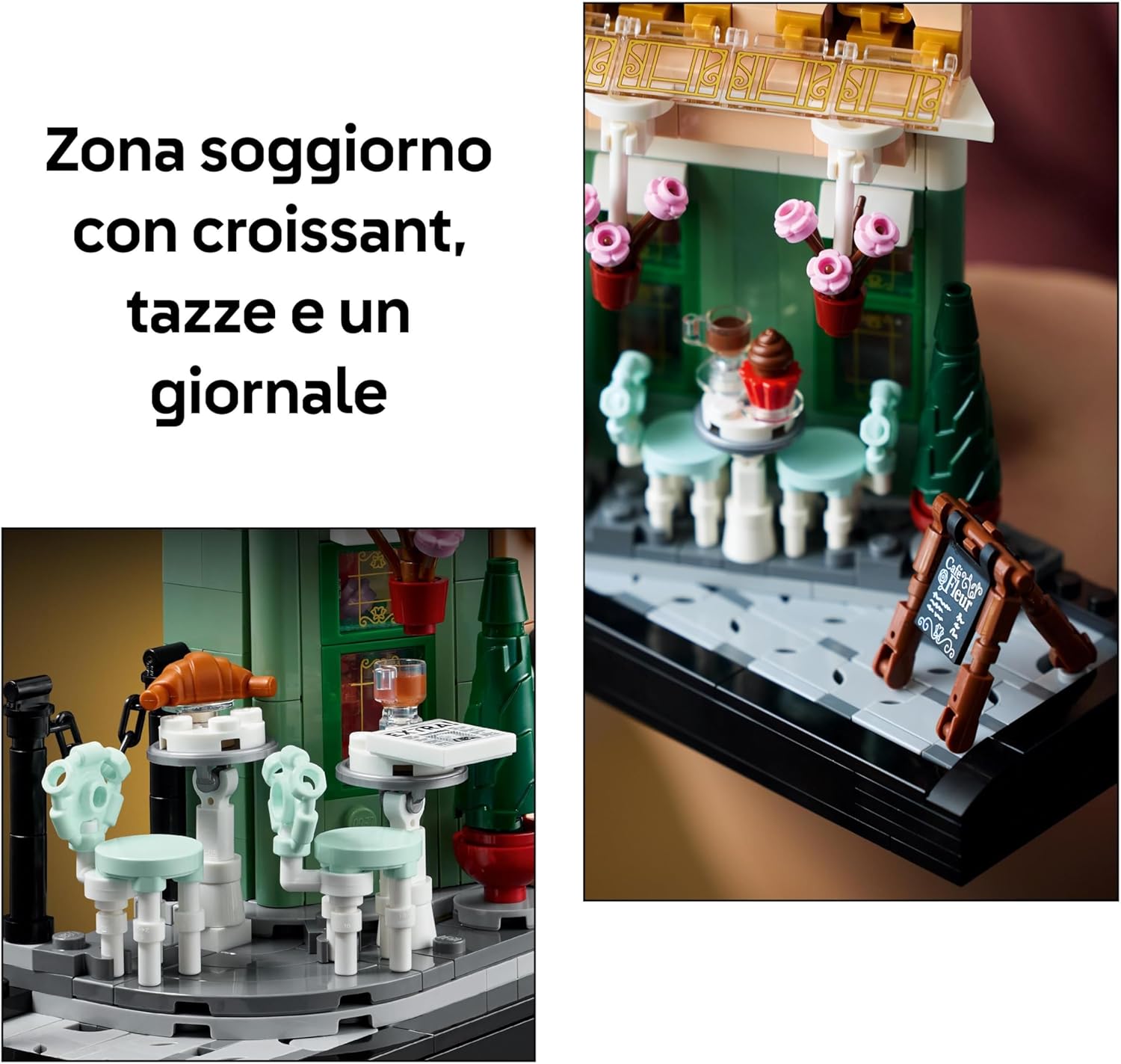 Thumbnail 4 de LEGO Icons Café Francese 10362 – Kit di modellismo fai da te per adulti, decorazione in miniatura elegante