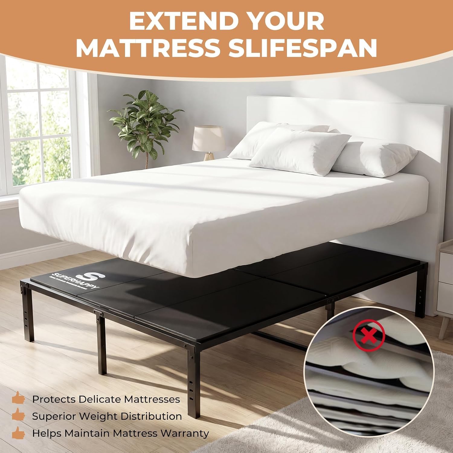 Detalle de King Size Bunkie Board 76 x 80 in.