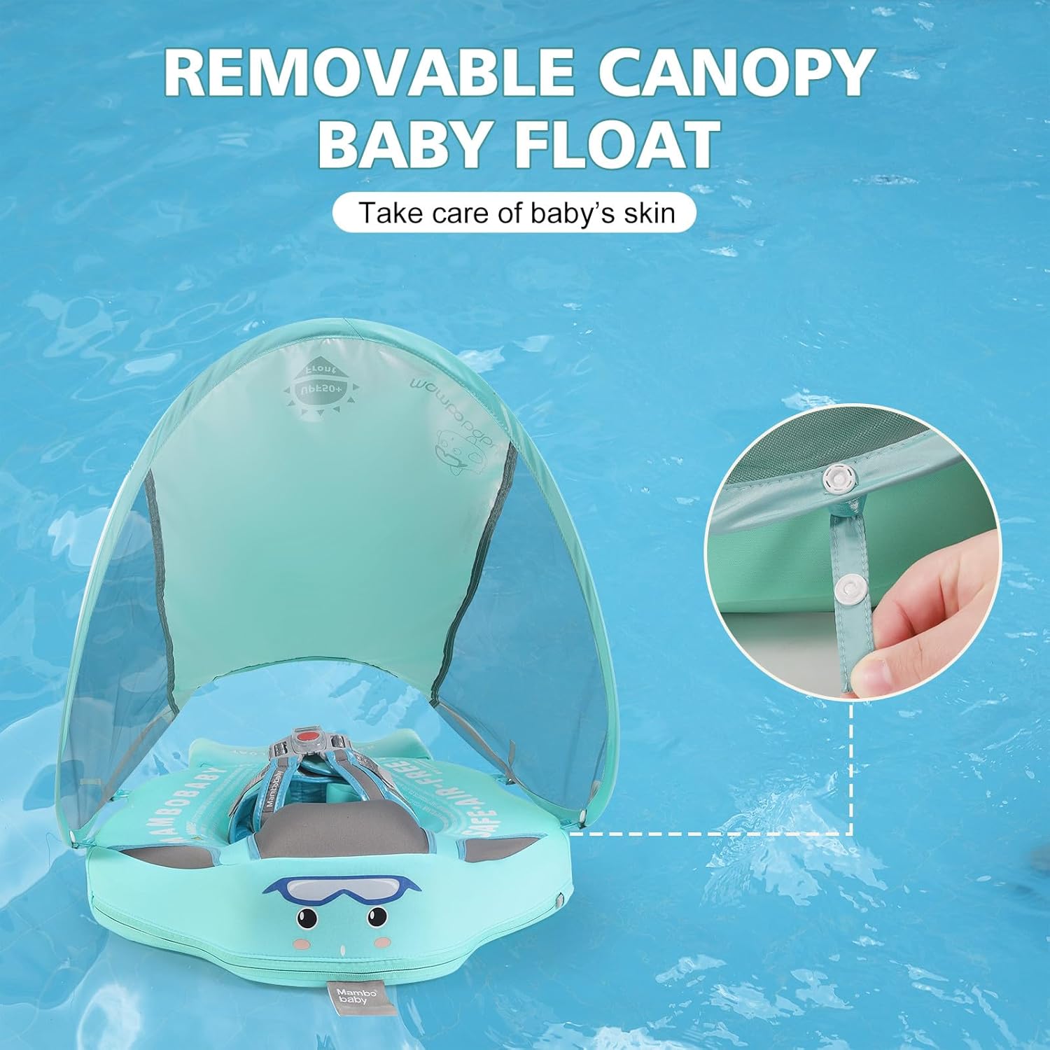 Thumbnail 2 de Lurui Baby Floats for Pool with Removable Canopy (Non-Inflatable) — Mambobaby Float for Infants 3–24 Months