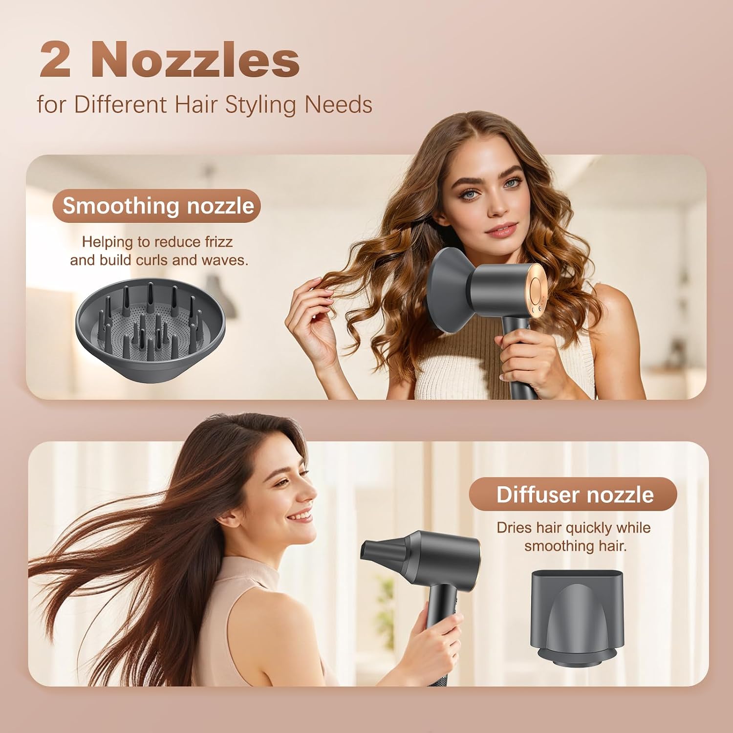 Thumbnail 5 de Ionic Hair Dryer 2000W with 110000 r/min Brushless Motor and NTC Smart Temp Control