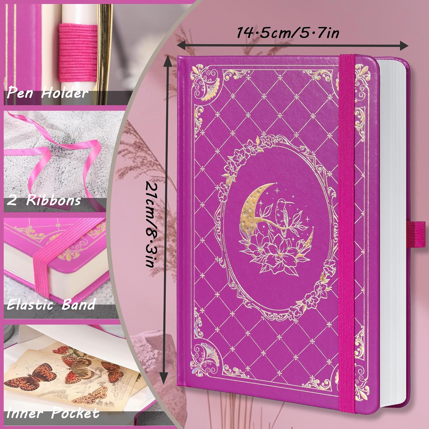 Thumbnail 1 de MGGAO Lined Journal Notebook: A5 Hardcover with 320 Pages for Everyday Writing