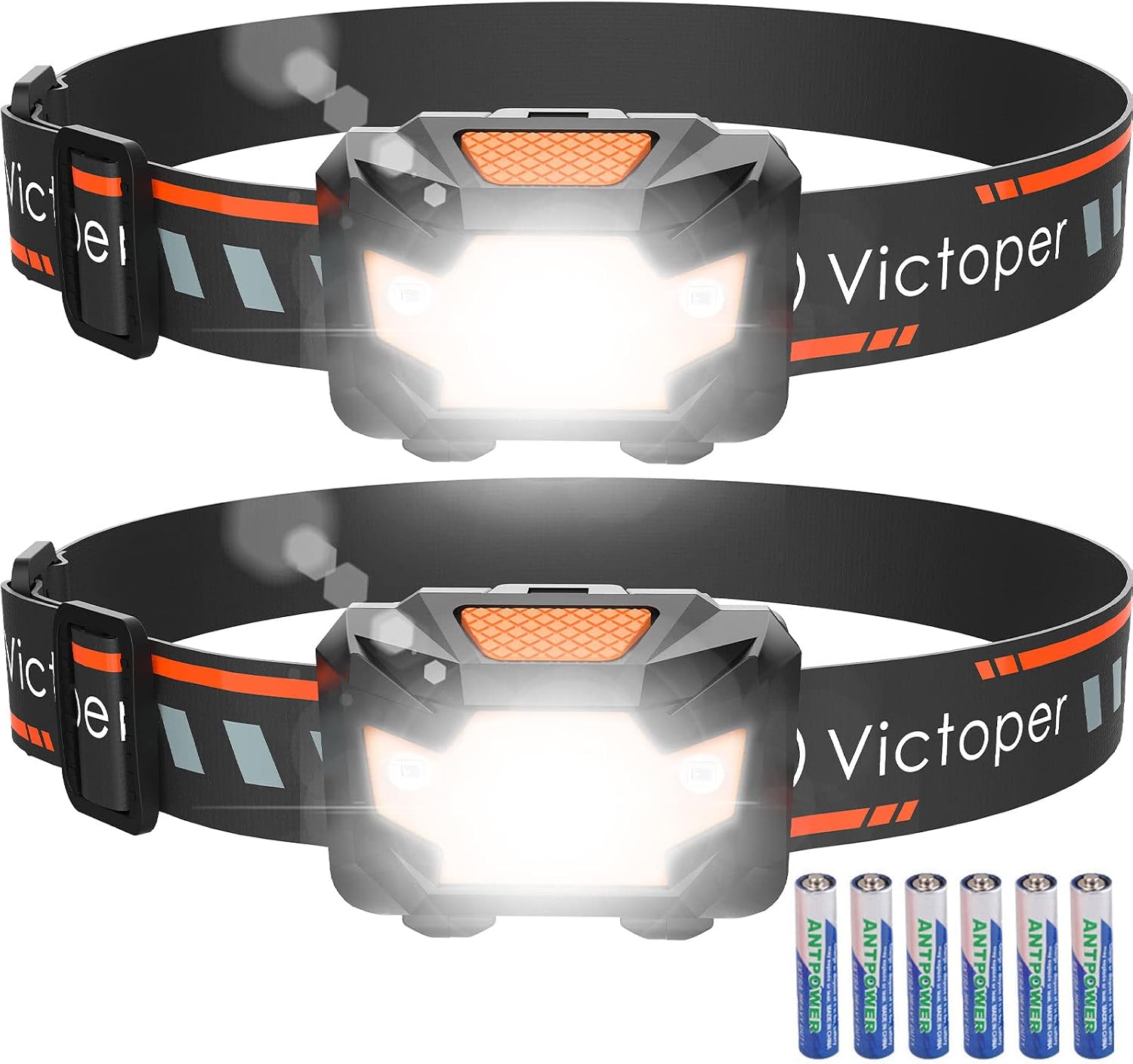 Detalle de Victoper Running Head Torch 2-pack LED headlamp