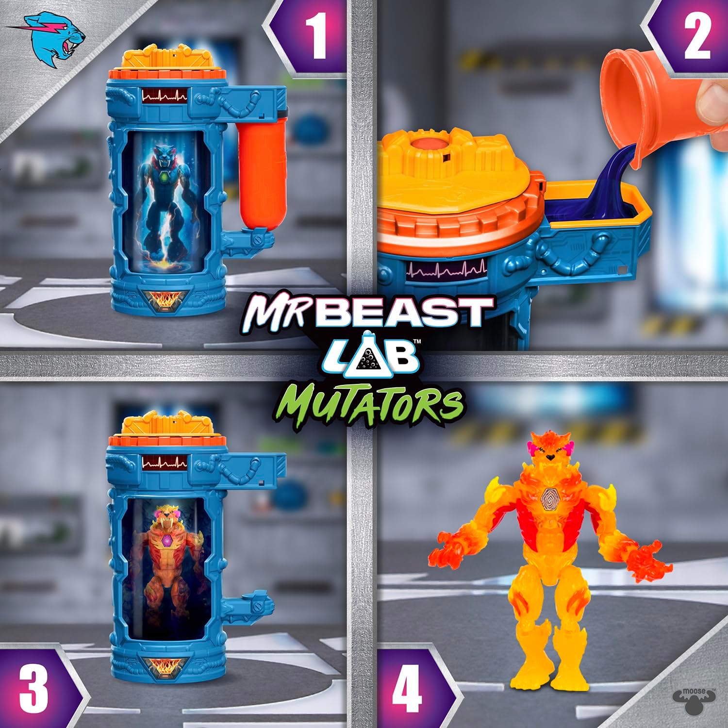 Thumbnail 1 de MrBeast Lab Hyper Fusion Mutators: Fire Panther et ses articulations