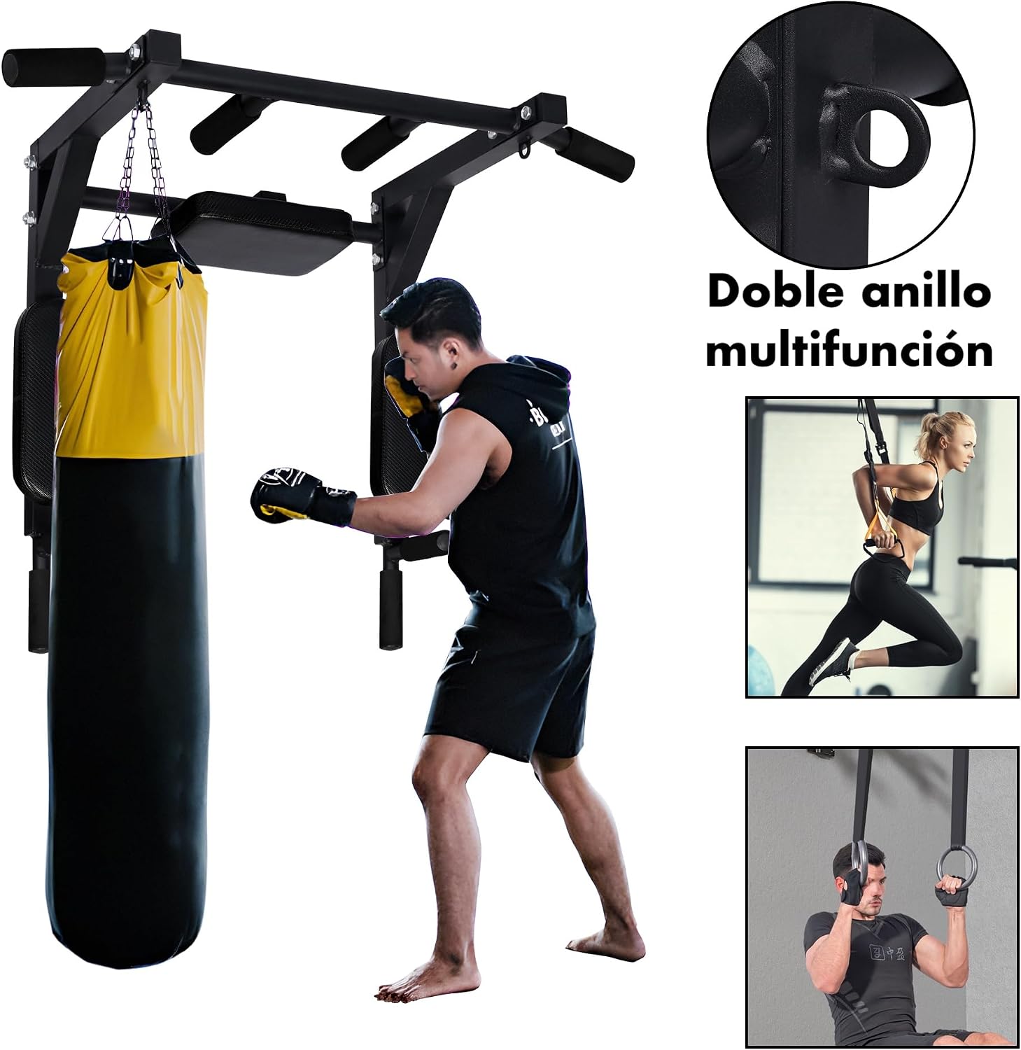 Thumbnail 5 de Barra dominadas pared doble hasta 150 kg