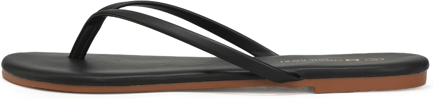 Detalle 2 de MOAILAOZI Women's Leather Flip-Flops