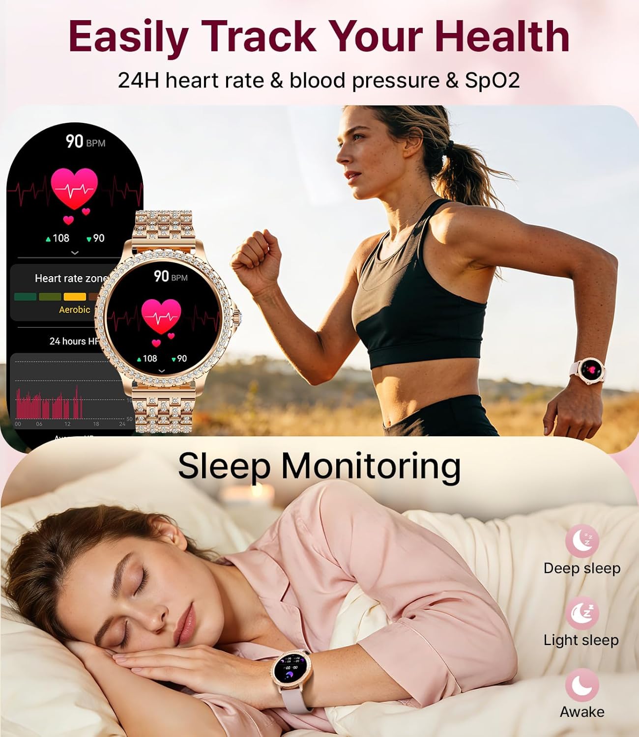 Thumbnail 4 de LIGE Women's Smart Watch 1.32" HD