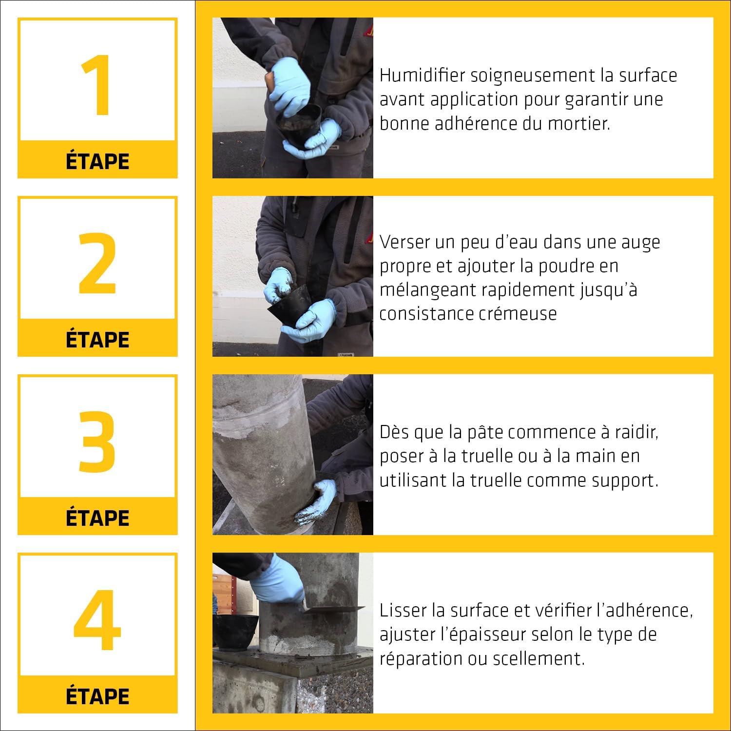 Thumbnail 4 de SIKA Mortier Rapide prêt à gâcher – Mortier multi-supports, prise ultra-rapide (5 kg)