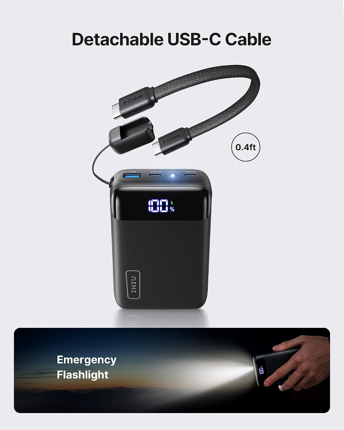 Detalle de INIU Portable Charger: Smallest 20000mAh with 22.5W Fast Charging