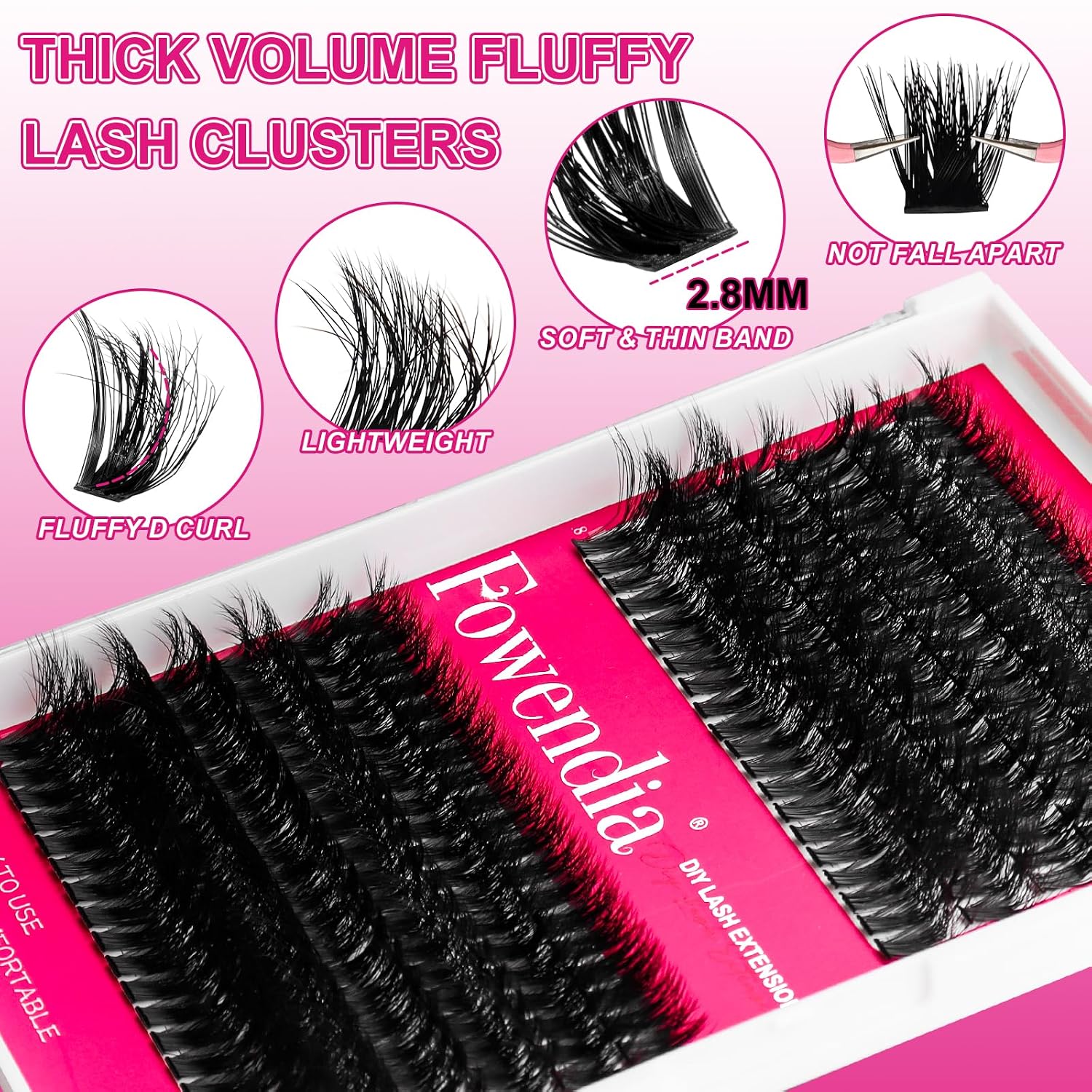 Thumbnail 3 de Fowendia Lash Clusters Kit 10-18mm 💄