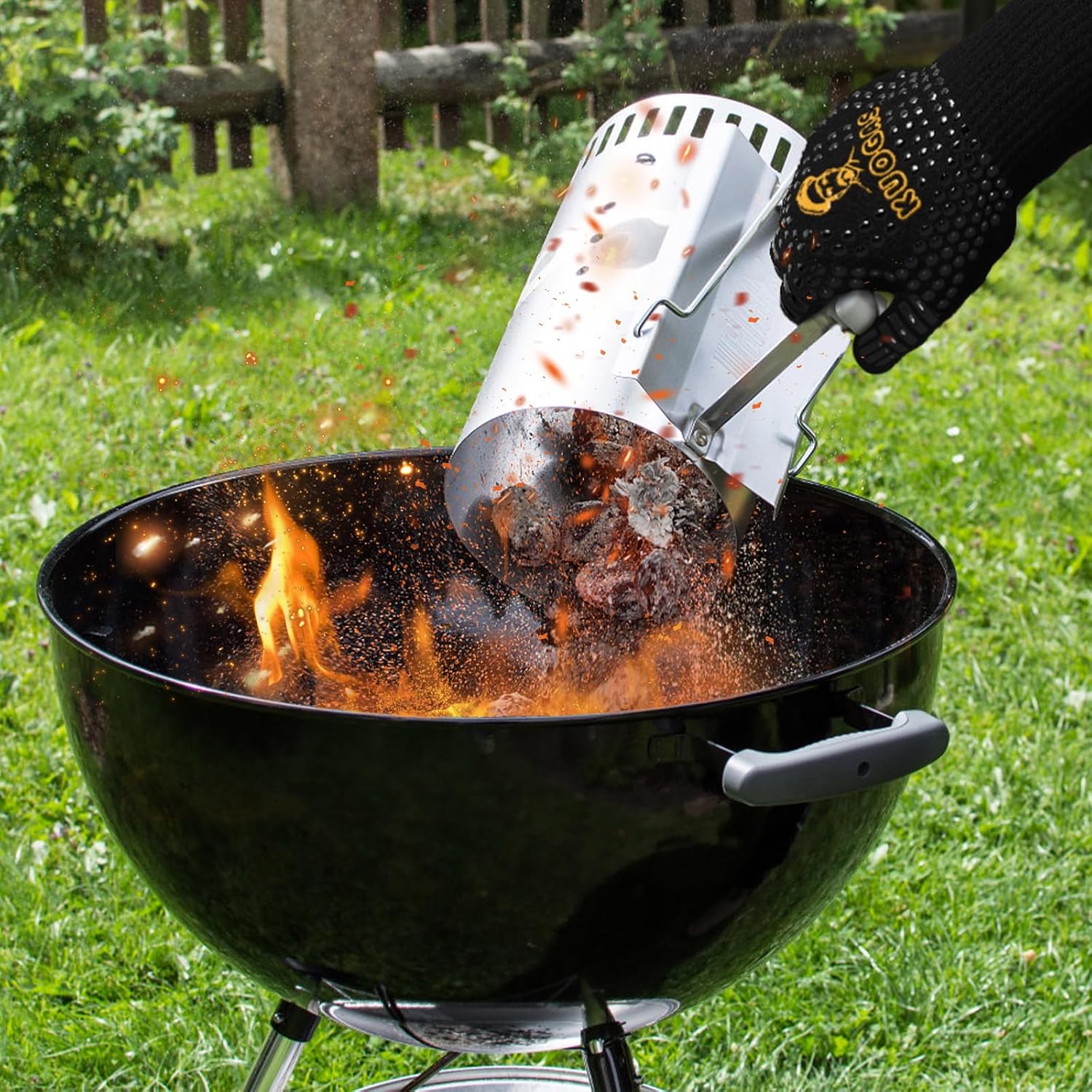 Thumbnail 6 de Guanti Barbecue Resistenti al Calore fino a 800°C – Protezione completa per barbecue, forno e più